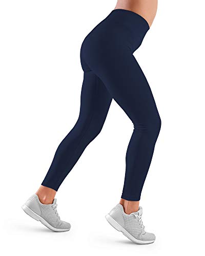 Farmacell 609H (Azul, S) Leggings Deportivos Mujer Fitness Yoga Gimnasio Correr y Trotar - Tejido Elástico - Termorregulador Cálido en Invierno y Transpirable en Verano