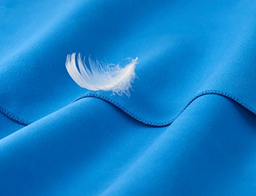 Fit-Flip Toalla Microfibra – en 11 Colores, 8 tamaños – compacta, Ultraligera y de Secado rápido – Toallas Gimnasio – Toalla Gym, Toalla Viaje y Toalla Piscina (50x100cm Azul + Bolsa)