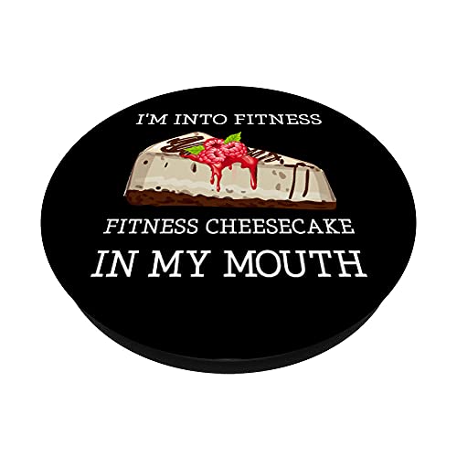 Fitness Cheesecake - Funny Cheesecake Pun Jokes PopSockets PopGrip Intercambiable