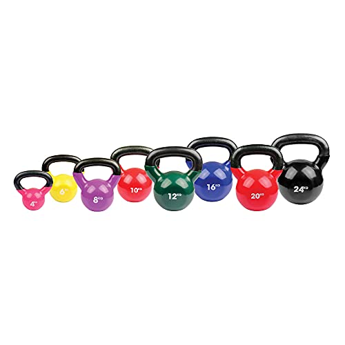 Fitness Mad Kettlebell - Pesa rusa de ejercicio y fitness, color púrpura, peso 8 kg