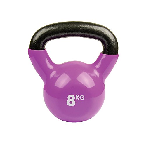 Fitness Mad Kettlebell - Pesa rusa de ejercicio y fitness, color púrpura, peso 8 kg