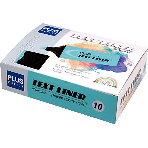 Fluorescente Plus TEXT LINER Pastel Azul Caja 10 unidades