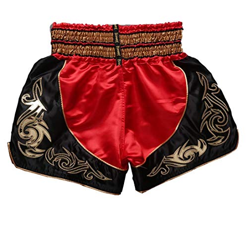 FLUORY Muay Thai Shorts, MMA Fight Shorts Ropa de Entrenamiento Jaula Lucha Grappling Artes Marciales Kickboxing Shorts Ropa