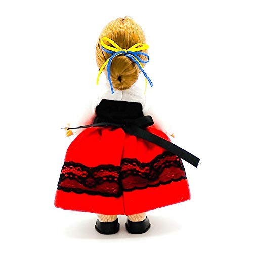 Folk Artesanía Muñeca Regional colección de 25 cm con Vestido típico Vallisoletana Valladolid España.