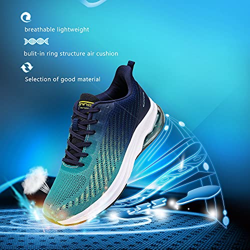 Frysen Zapatillas de Running Hombre Mujer Deportivas Zapatos Hombre para Tenis Correr Gimnasio Deportivas Casual 39EU BlueWhite