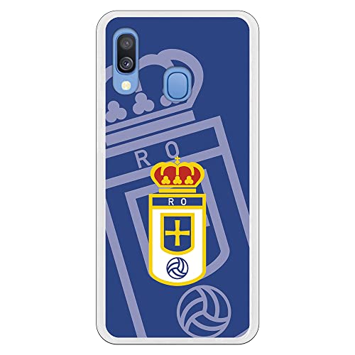 Funda Móvil para Samsung A20E de Real Oviedo Sad Escudo RO. Producto Oficial. Carcasa móvil Fútbol. Silicona Gel Flexible