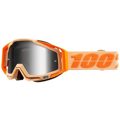 Gafas de lente de espejo plateada 100% Racecraft - Naranja, Naranja