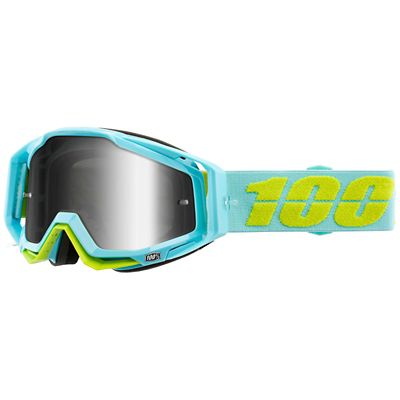 Gafas de lente de espejo plateada 100% Racecraft - Turquesa, Turquesa