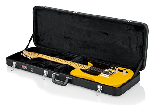 GATOR GWE-ELEC - Estuche para guitarra eléctrica de madera, color negro