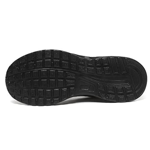 GAXmi Zapatillas Deportivas Mujer Zapatos de Malla Transpirables y Ligeros con Cordones y Cojín de Aire para Running Fitness Negro 36 EU (Etiqueta 37)