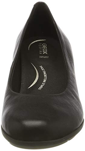 Geox D New Annya Mid A, Zapatos con Tacón Mujer, Negro (Black C9997), 38 EU