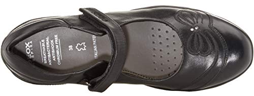 Geox JR Shadow C, Zapatos de Uniforme Escolar, Black C9999, 40 EU