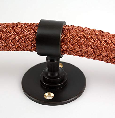 Gepotex Soporte de cuerda/soporte de pared/soporte de cuerda para cuerda de 25 mm, color bronce