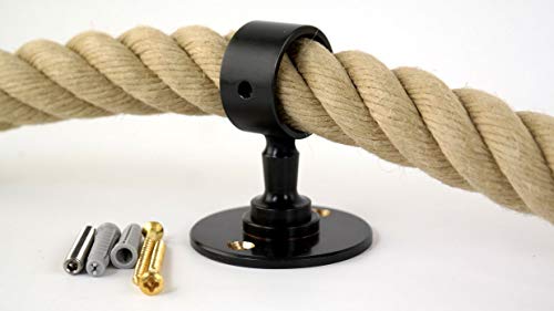 Gepotex Soporte de cuerda/soporte de pared/soporte de cuerda para cuerda de 28 mm a 30 mm, bronce