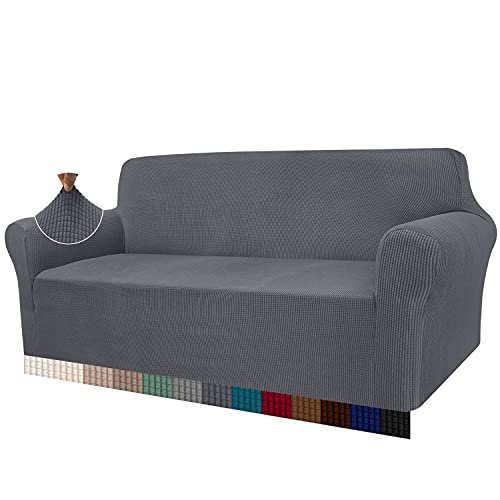 Granbest - Funda de sofá de Alta Elasticidad, diseño Moderno, Jacquard, para el salón, para Perros y Mascotas (3 plazas, Gris)