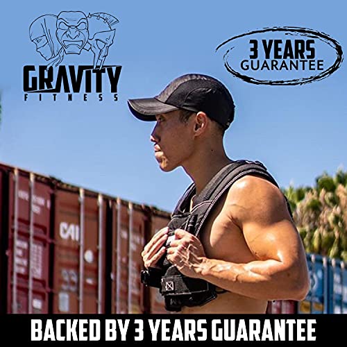 Gravity Fitness - Chaleco con peso - 20 kg - Totalmente ajustable - Calistenia, crossfit, entrenamiento de fuerza, uso doméstico y comercial