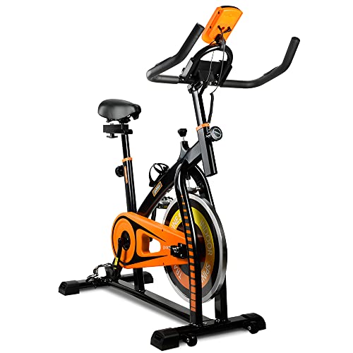 gridinlux | Trainer Alpine 5000 | Bicicleta estática Spinning | Volante Inercia 10 kg | Regulación Total de Intensidad | Pantalla LCD con pulsómetro | Fitness