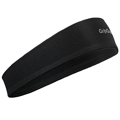 GripGrab Lightweight Summer Under-Helmet Cycling Sweatband - Moisture Wicking Sports Headband - White, Negro