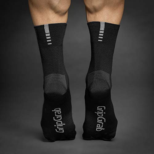 GripGrab Merino Lightweight SL - Calcetines de ciclismo con lana de merino, transpirables, cómodos para todo el año, color negro, M (41-44)