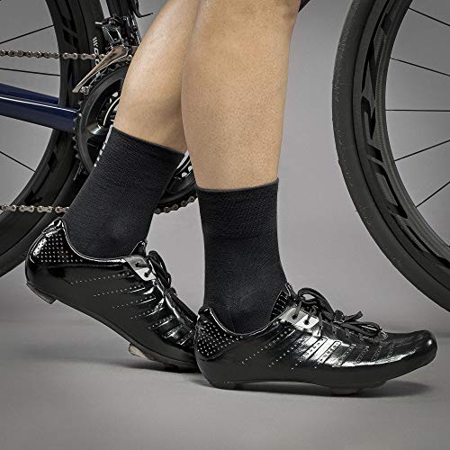 GripGrab Merino Lightweight SL - Calcetines de ciclismo con lana de merino, transpirables, cómodos para todo el año, color negro, M (41-44)