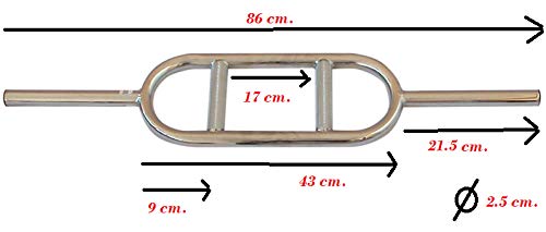 Grupo Contact Barra de tríceps (Romana) para Discos de 25 mm, con topes.