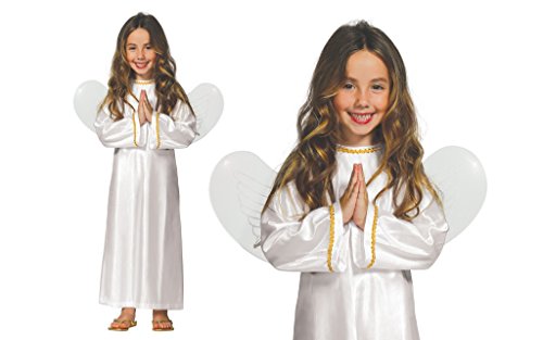 Guirca- Disfraz infantil de Ángel, Color blanco, 3-4 años (42607.0)