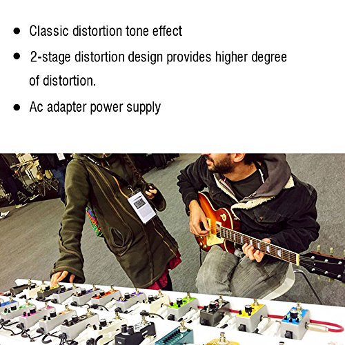 Guitarra Pedal de Efectos, Portátil Knob Control Pedal de Efectos 6,35 mm Jack para Accesorios de Guitarra …