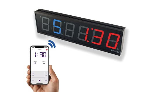 GymNext Flex Timer – Edición de Casa - Reloj Digital LED de pared - Controlado desde la aplicación móvil por Bluetooth