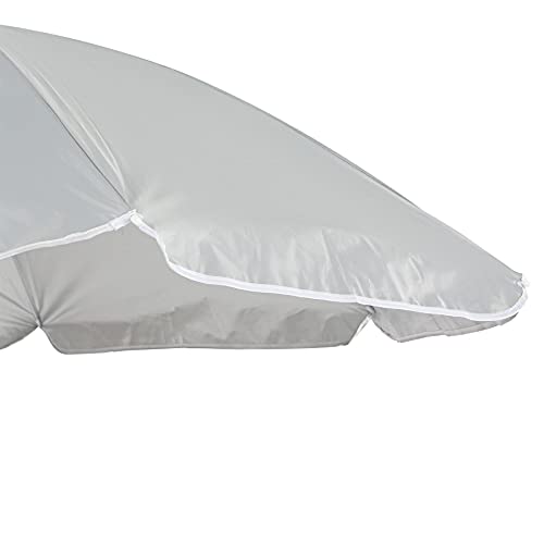 Harbour Housewares Parasol de Playa Metal - Marco de Acero portátil Sombra Sombra Sombra UPF50 + Protección - 1.74 x 1.93m - Gris