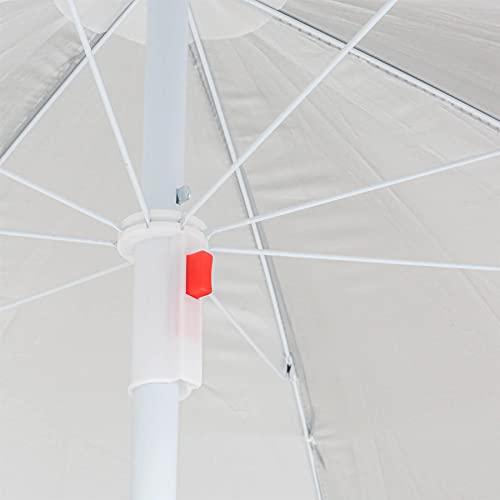 Harbour Housewares Parasol de Playa Metal - Marco de Acero portátil Sombra Sombra Sombra UPF50 + Protección - 1.74 x 1.93m - Gris