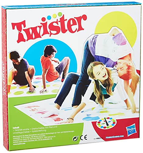 Hasbro Fiestas Familiares y niños, Twister a Partir de 6 años, Juego clásico para Interiores y Exteriores, Color (98831398)