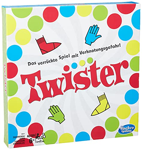 Hasbro Fiestas Familiares y niños, Twister a Partir de 6 años, Juego clásico para Interiores y Exteriores, Color (98831398)