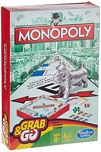 Hasbro Gaming- Juego de Viaje Monopoly, versión inglésa (B1002802)
