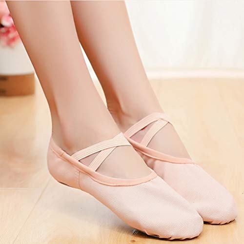 Healifty 1 par de Zapatos de Ballet de Lona Zapatillas de Ballet de Suela Completa Zapatos de Yoga para Bailar para Niños Pequeños Niñas Niñas Talla 31