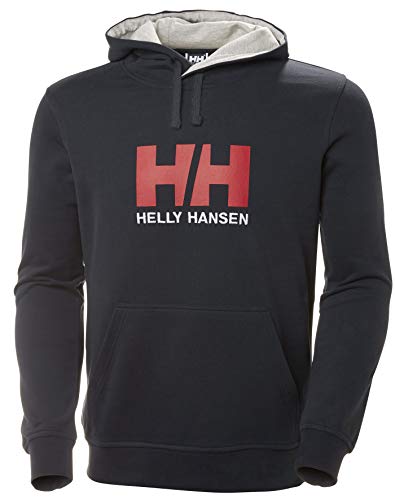 Helly Hansen Logo Hoodie HH Sudadera con Capucha, Hombre, Azul Marino, M
