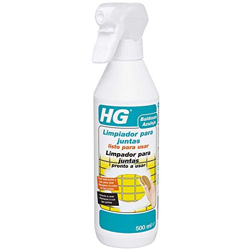 HG Limpiador para juntas listo para usar, Elimina la Suciedad y las Manchas entre Paredes y Suelos de Baldosas del Baño o la Cocina entre otros (spray de 500 ml) - 591050130