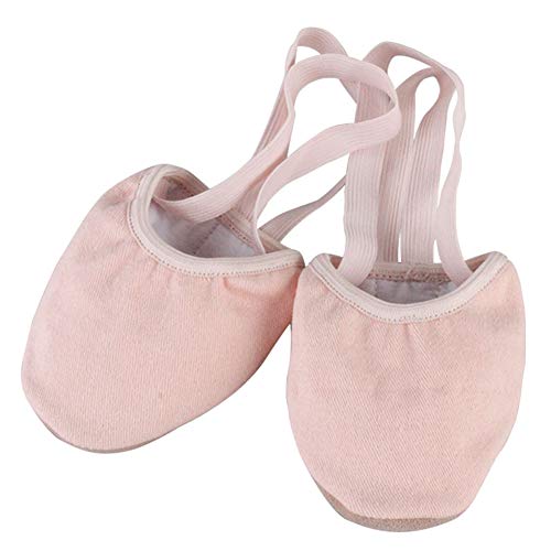 HIPPOSEUS Zapatos de Media Suela lírica de Danza contemporánea para niñas/Mujeres Zapatos de piruetas de torneado de Ballet de Jazz, Lona, S