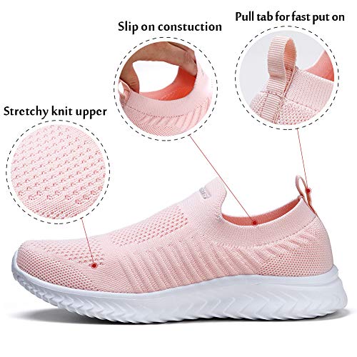 HKR Zapatillas Deportivas para Mujer Ligeras Transpirables para el Tiempo Libre para el Gimnasio al Aire Libre Cómodas Rosa 38 EU