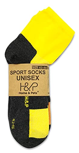 Home & Pets Calcetines de Deporte para hombre y Mujer cortos de colores, sin costuras Algodón 6 Pares (39-42)