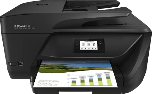 HP OfficeJet Pro 6950 P4C85A, Impresora Multifunción Tinta, Imprime, Escanea, Copia y Fax, Wi-Fi, HP Smart App, Cable Telefónico para el Fax, Incluye 3 Meses del Servicio Instant Ink, Negra
