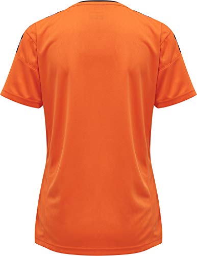 hummel HmlAuthentic Poly Jersey para Mujer S/S Camiseta, Naranja Claro, Extra-Large