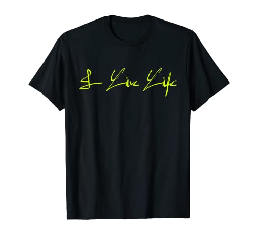 I Live Life Signature Logo Estilo de vida Marca Eléctrico Lima Camiseta