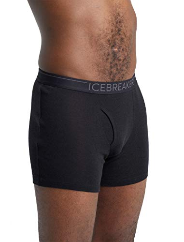 Icebreaker Mens 175 Everyday Boxers W Fly Calzoncillos, Hombre, Black, M