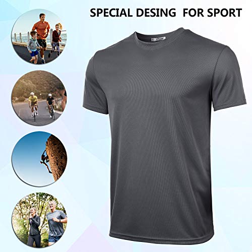iClosam Short Sleeve Shirt para Hombre Dry Fit Deporte Camiseta Men Sport
