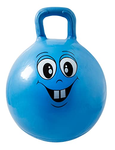 Idena-Happy Face-Pelota de Saltar (45-50 cm), Color Azul Berlin 40094