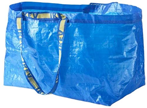 Ikea - 10 x Frakta blue and instructions for sewing bags - Ideal for outdoor events use and storage (- maximum load of 25 kg)