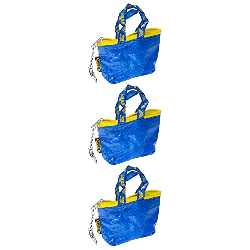 Ikea KNOLIG 104.782.42 - Monedero con llavero (3 unidades), color azul