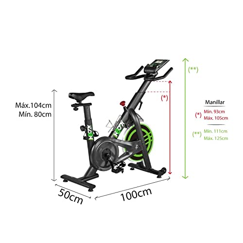 InBody Bicicleta de Spinning InBody Titan. Freno Magnético.Ultra silenciosa. Bicicleta estática para Deporte en casa