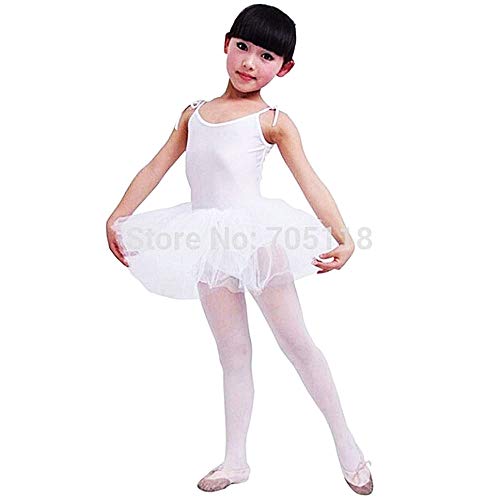 Inception Pro Infinite - Clásico tutú de ballet para niña - Blanco - Body Bailarina para niña - Tirantes ajustables - Falda - Ballet - 3 tiras de tul - Talla