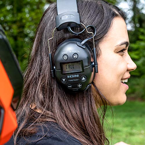 ION Audio Tough Sounds 2 - Cascos inalámbricos Bluetooth con cancelación de ruido para una máxima protección auditiva, función manos libres y radio, alimentados por batería y resistentes al clima
